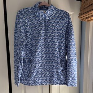 Vineyard Vines Blue and White Patterned Sweatshirt